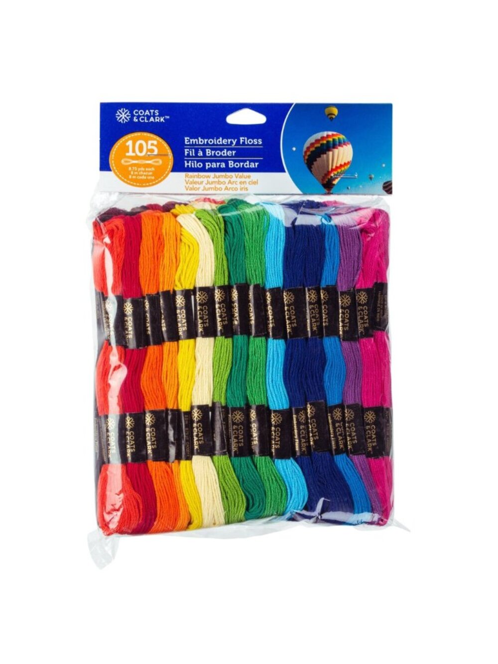 COATS and CLARK Embroidery Floss Pack 105 Skeins, 8.75 Yards Each
